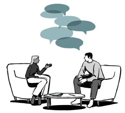 Des personnes en séance de thérapie