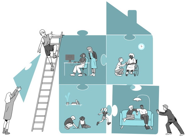 immeuble en pièces de puzzle